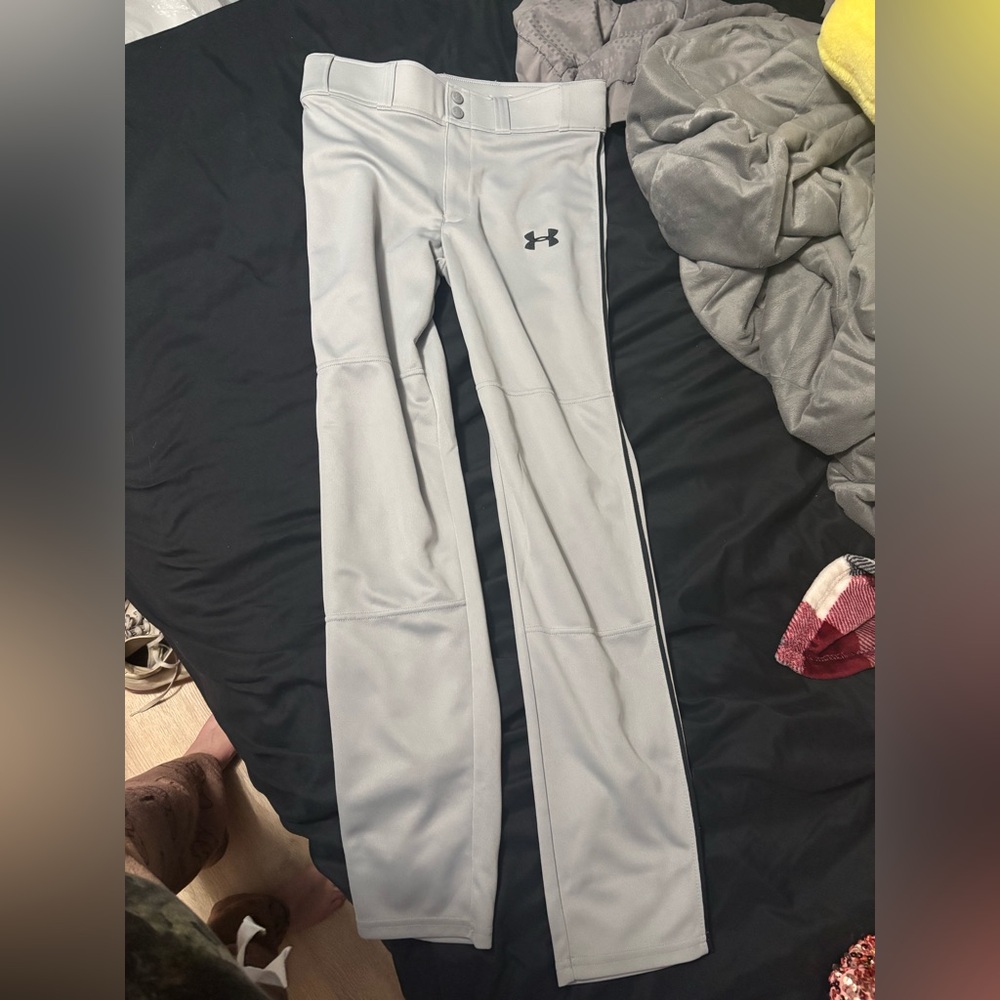 Grey under Armour baseball pants